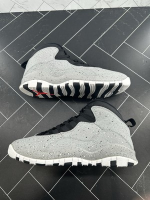 Nike Air Jordan 10 Retro Cement Light Smoke Grey Size 10 310805