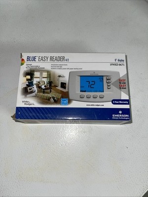 Emerson White Rodgers Blue Easy Reader Programmable Thermostat 1F95EZ-0671 New