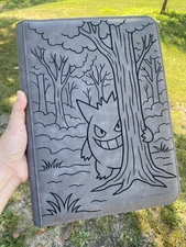 Pokémon Laser Engraved Binder/ Made To Order! Gengar. Engraved/Shipped In USA