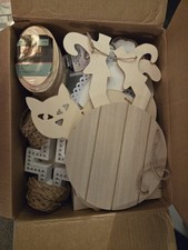 Large Crafting Unfinished Wood Lot Signs, Crates, Cutting Board All New