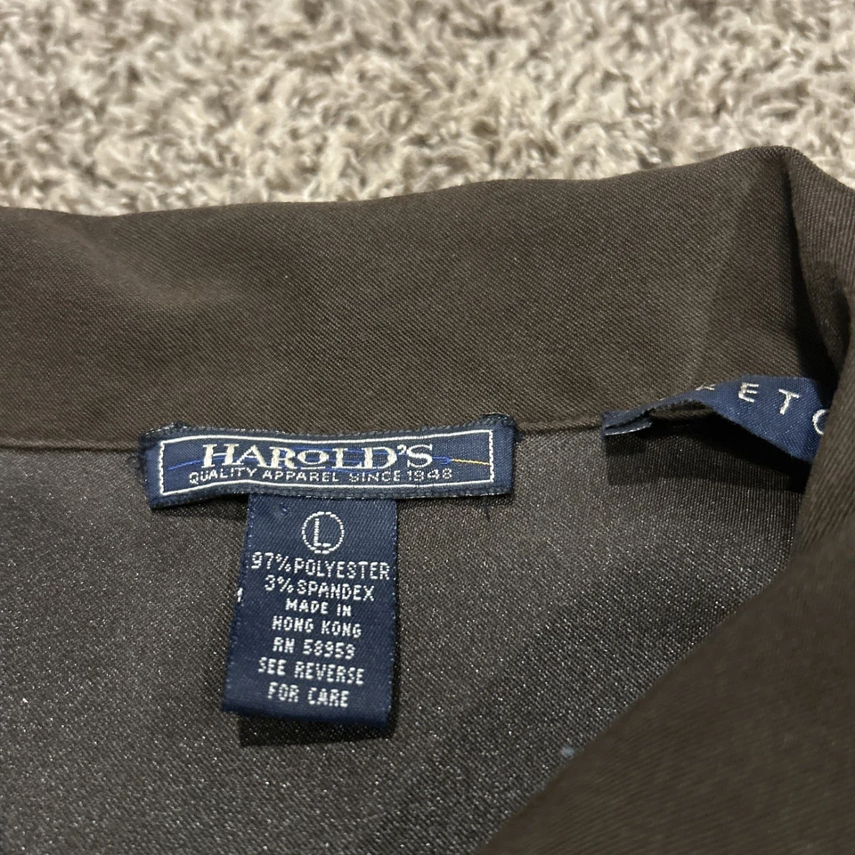 Blusa Harolds Mujer Terciopelo Marrón Camisa Abotonada Manga Larga Talla L B15 Foto 3 de 4