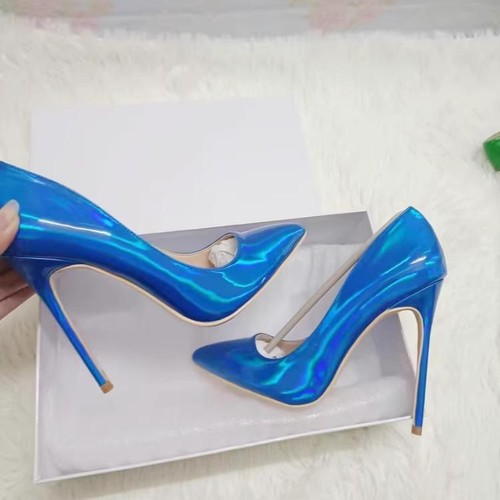 Damenschuhe hohe Stiletto-Absätze spitz zulaufend Pumps Laufsteg Party formell OL elegant - Bild 7 von 12