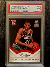 2013-14 Panini Prestige Giannis Antetokounmpo Rookie Card #175 PSA 9 Bucks, Heat. rookie card picture