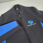 Deep See Men's 3mm Long Sleeve Zip Shorty Wetsuit Size XL Black Blue Diving Surf