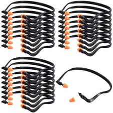 LEIFIDE 24 Pcs Banded Ear Plugs for Shooting Range Silicone Reusable Ear Prot...