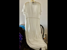 XXL 2X Knox Rose White Maxi Dress Cool Tiered Short Sleeve Sun Peasant Prairie