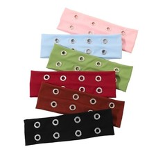 Grunge Punk 6pcs Solid Color Metallic Punk Y2K Edgy Sporty Headbands, Suitable