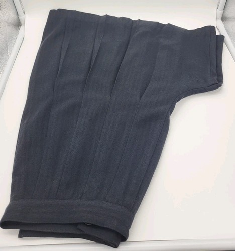 Vintage 90s Black Wool Blend Pleated Mini Split Skirt Skort Women's Size 4 26" - Picture 4 of 9