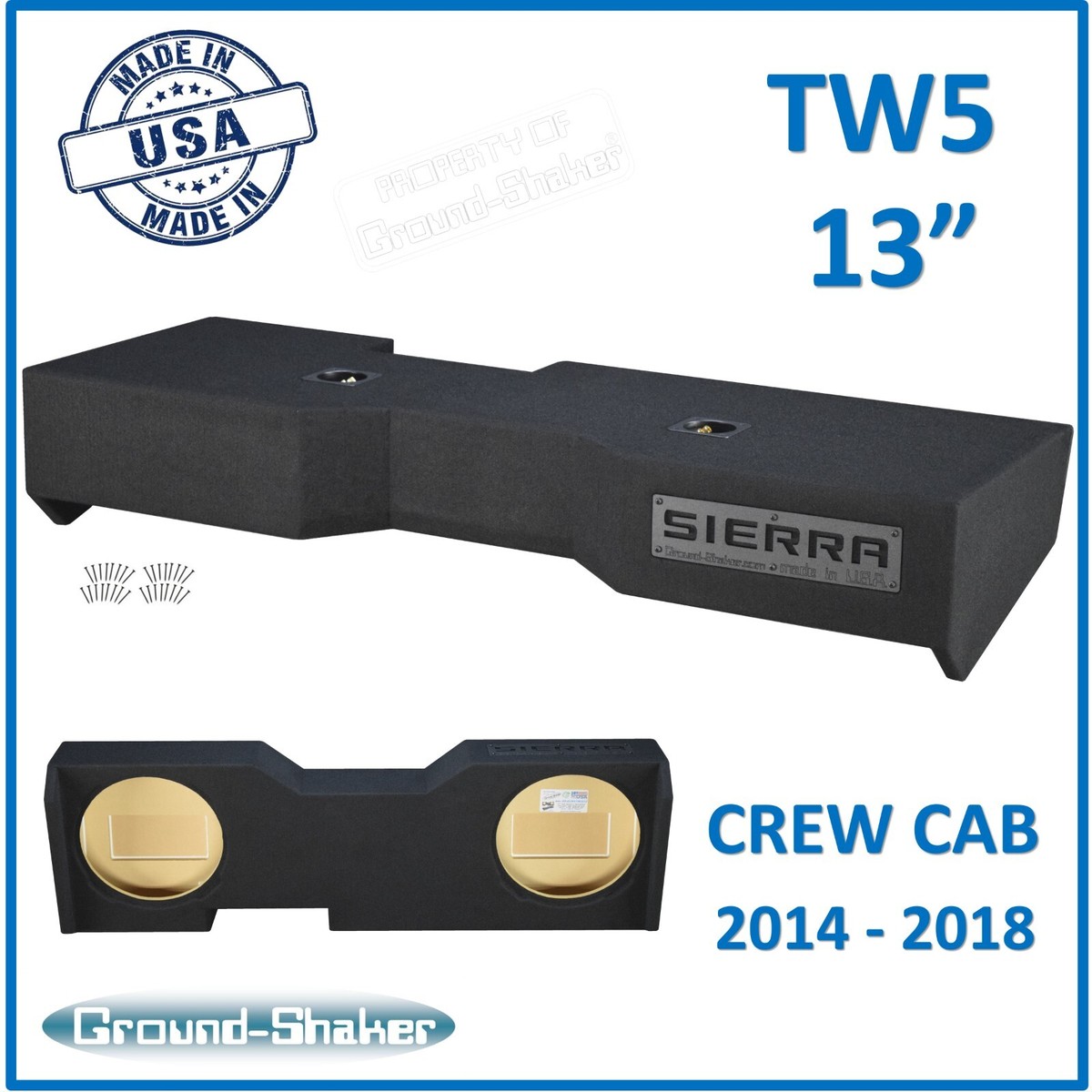 Gmc Sierra Crew Cab 2017 Sub Box For JL AUDIO TW5 13