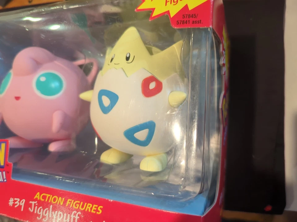 Figura de acción articulada Jigglypuff Togepi Pokemon The Movie 1999 #39 rara nueva Foto 2 de 4