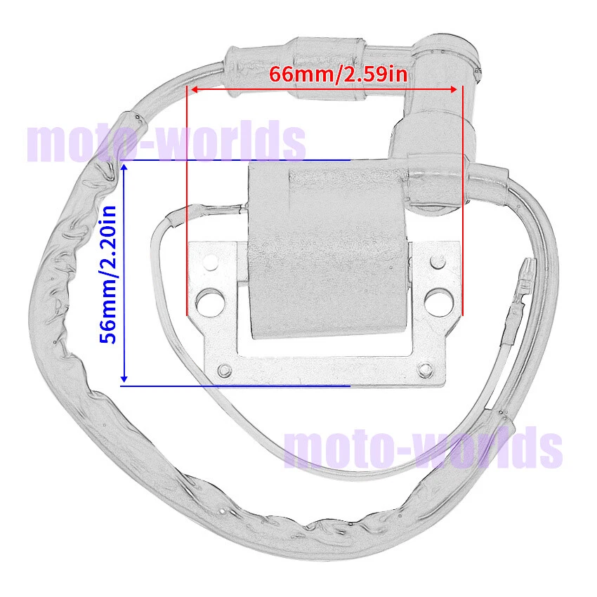 Bobina de encendido para Yamaha YZ50 80/YZ100 77-79/YZ125 77-82/YZ400 76-79/YZ465 80-81 Foto 2 de 4