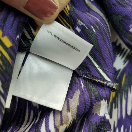 Nipon Boutique Blouse Top Womens Medium Multicolor Patterned Sleeveless Tie Neck - 第 9/9 張圖片