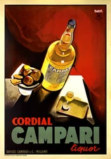 Cordial Campari Liquor Vintage Drink Advertising Poster