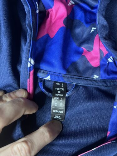 Adidas Train Essentials Hoodie Mens Extra Large Blue Full Zip Training Jacket - Picture 3 of 15