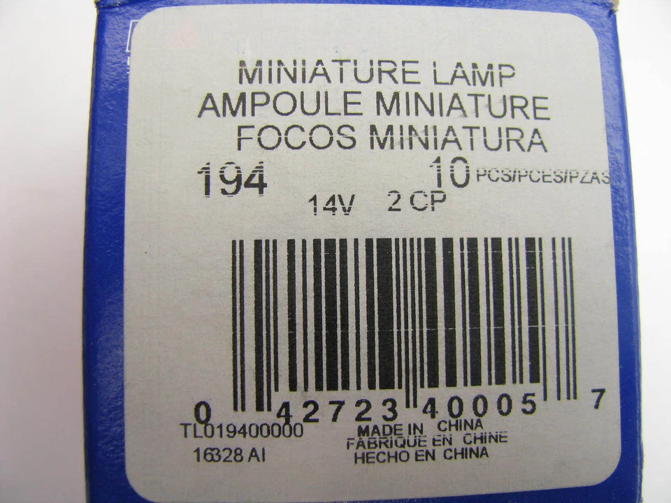 (10 Pcs) Wagner 194 Miniature Light Bulb Lamp Auto Turn Stop Cars Trucks 14 Volt - Image 3 of 3