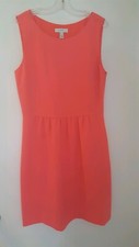J Crew Camille Neon Coral Size 2 Dress Polyester Sleeveless Short Women