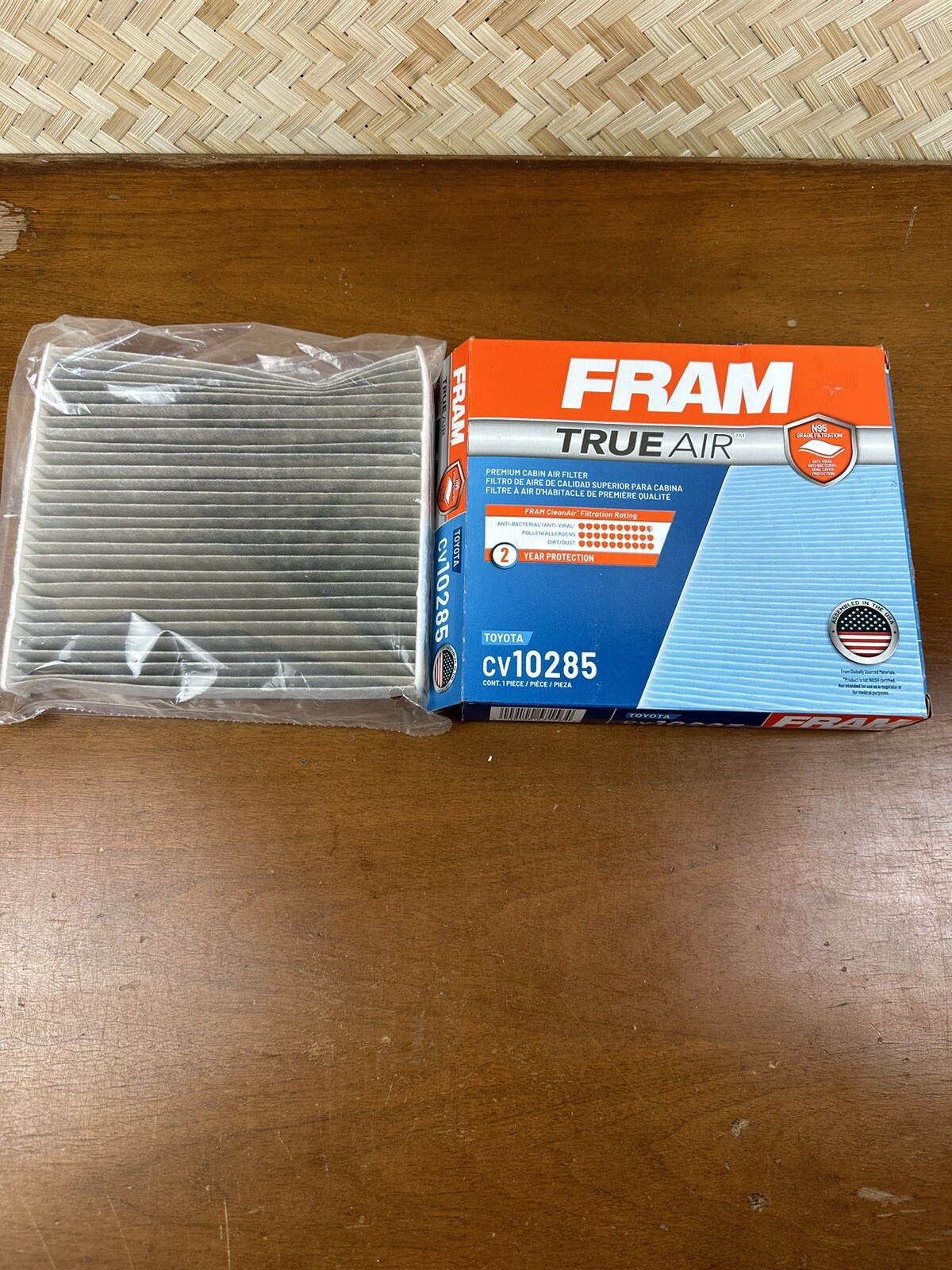 FRAM CV10285 TrueAir Premium Cabin Air Filter with N95 Grade Filter