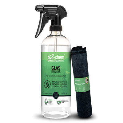 bio-chem Glasreiniger Fensterreiniger streifenfrei - 750 ml + Mikrofasertuch