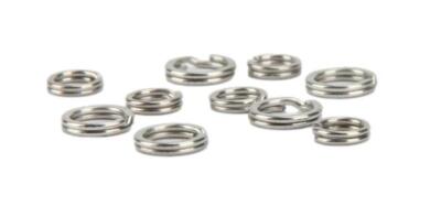 50 x starke flache silberne Splitringe 4 mm - Köder/Meeresangeln Rigs Angeln/Basteln