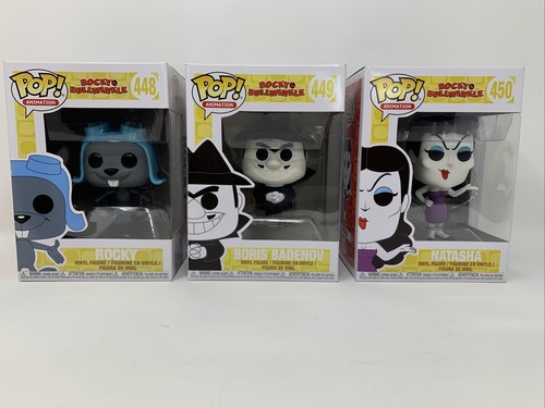 Lot Funko POP #448 Rocky Bullwinkle BORIS BADENOV 449 NATASHA 450 Evil Spies NEW | eBay