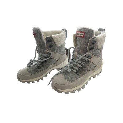 ハンタースノーブーツCommando Boot 7 M Hunter Womens Insulated Glitter Silver Grey Winter Commando