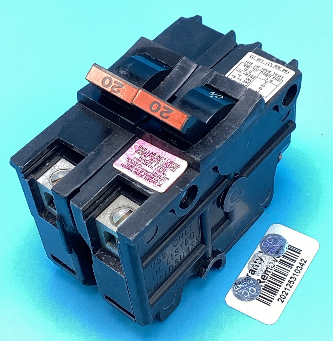 Federal Pacific 20 Amp Breaker