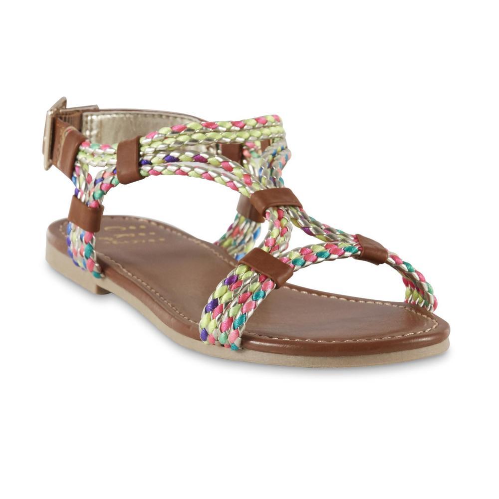 APL Sandalo intrecciato Campy CRB ragazza giovane ragazza marrone multi nuovo con scatola taglia 3M