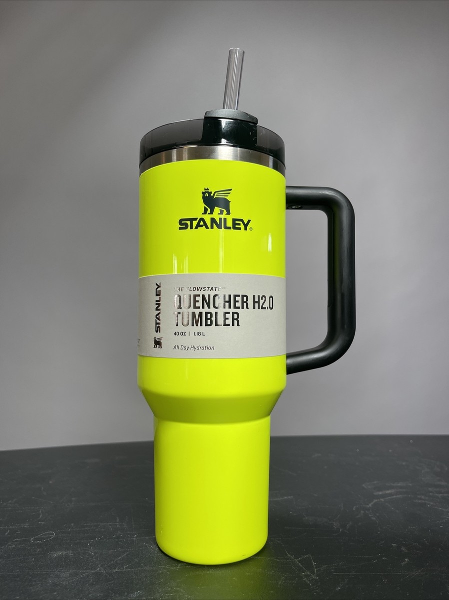 NEON YELLOW Stanley 40 oz Quencher H2.0 Tumbler NEW SHIPS