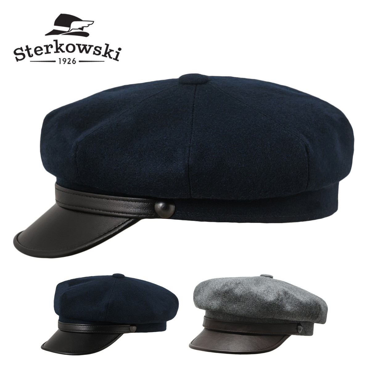 90s vintage LANDS’END wool×leather cap 90s vintage LANDS'END wool×leather cap