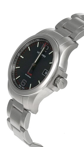 LONGINES Conquest V.H.P 41MM Black Dial SS Men's Watch L3.716.4.56.6 - Picture 2 of 5