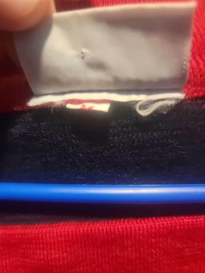 SUÉTER ROJO TEJIDO 100% LANA MEISTER VINTAGE, CREMALLERA FRONTAL 1/4, Talla Mediana Foto 3 de 4