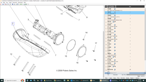 1203737 plenum air intake Asm Polaris 2009-11 Sportsman  850 used - Picture 6 of 6