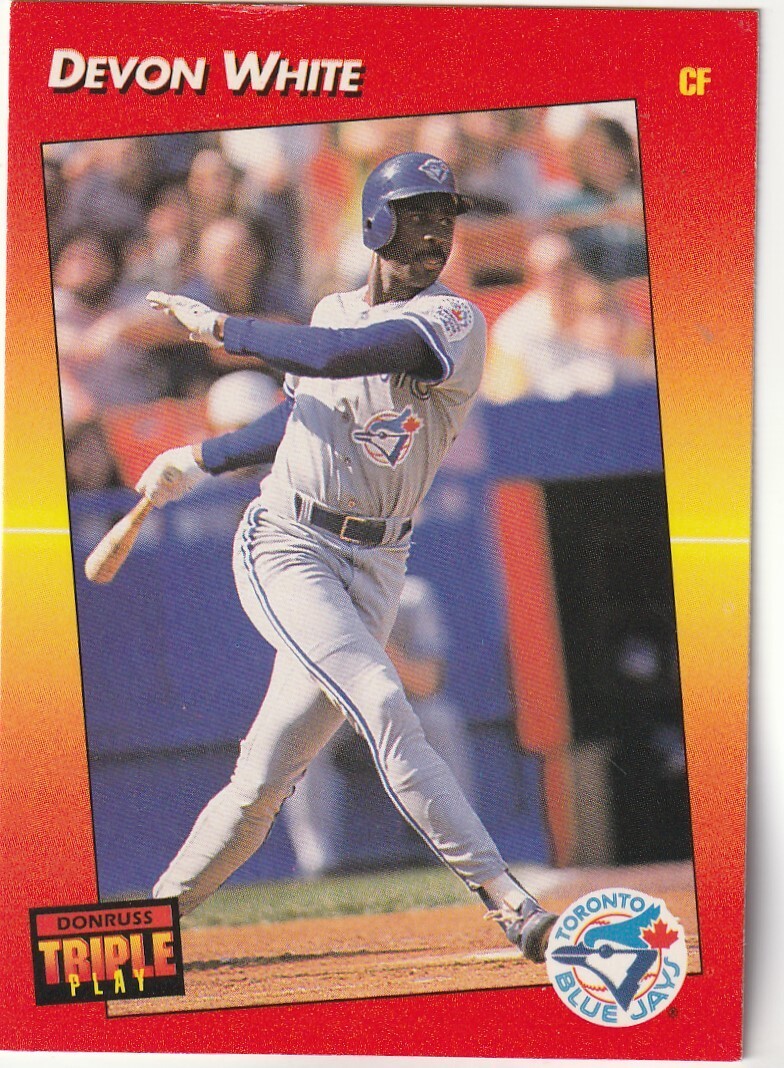 FREE SHIPPING-MINT-1992 Donruss Triple Play Devon White Toronto Blue Jays #240