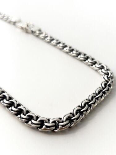 Collana brutale da uomo in argento sterling massiccio (925) Bismark, 110 gr, 65 cm - Foto 6 di 7