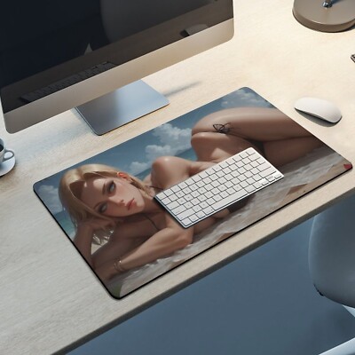 Anime android_18 Large Keyboard Mice Mat Desk Pad Game Playmat 40x75cm