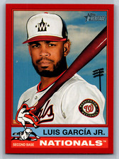 Luis Garcia Jr. 2025 Topps Heritage Red Border #239 Washington Nationals