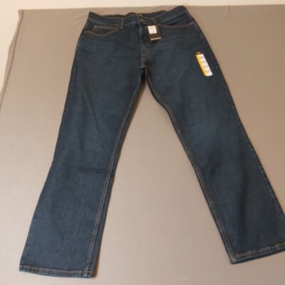 NWT Lee Jeans Mens 36 x 30 Blue Modern Series Relaxed Fit Boot Cut Dark Wash