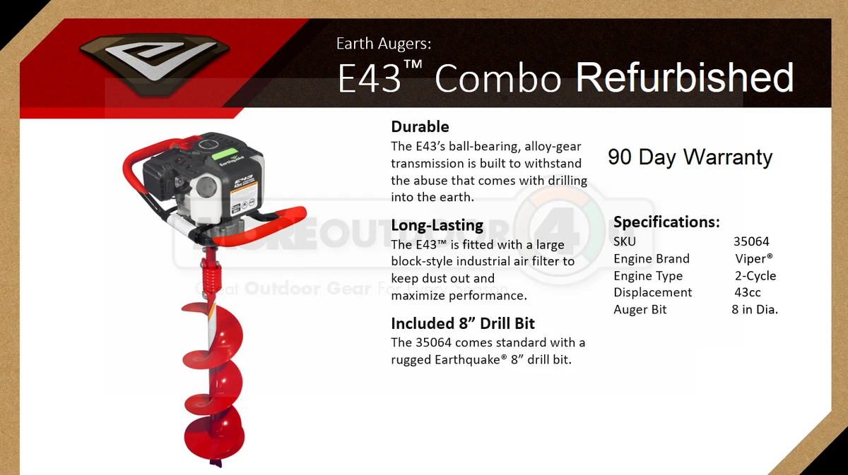Earthquake e43 with cheap 8 earth auger