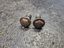 Early Honda CB450 CB 450 original FRONT FORK UPPER TOP BOLTS FILL CAPS MOUNTS