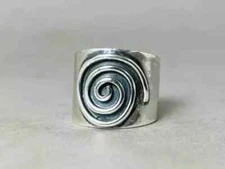925 Sterling Silver Beautiful Band Spiral Statement Handmade Ring All Size R301