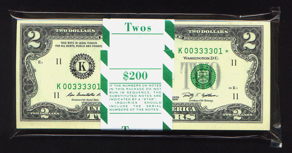 FANCY BINARY serial number $2 STAR PACK 00333333* + 00333330* + more ...