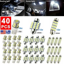 For Hyundai 40pcs LED Interior Lights Bulbs Kit Car Trunk Dome License Plate Lam