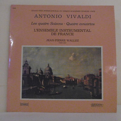 2 X 33 Runden Vivaldi Schallplatte LP 12 '' Les Vier Jahreszeiten Violine Wallez