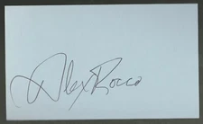 ALEX ROCCO "MOE GREEN" THE GODFATHER SIGNED / PERSONALIZED BLUE INDEX CARD