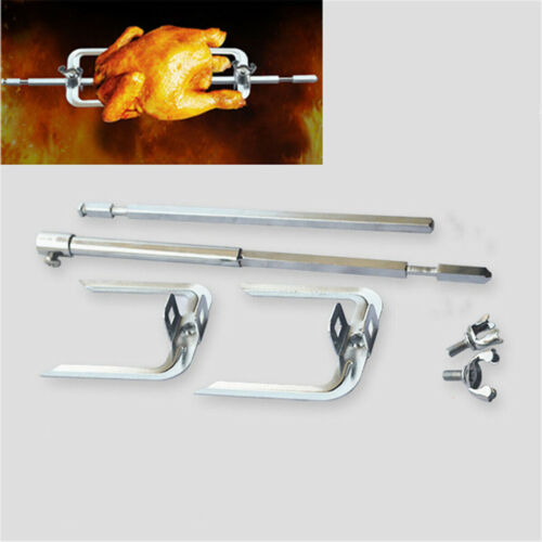 1X Electric BBQ Rotisserie Grill Motor Roast Rod Spit Universal Meat Skewer Tool - Picture 1 of 12
