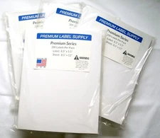 200 Premium 8.5" X 5.5" Half Sheet Self Adhesive Shipping Labels -PLS Brand