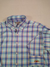 Peter Millar Summer Comfort Baltusrol Shirt Men's XL Multicolor Plaid Stretch