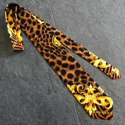 animal print silk ties