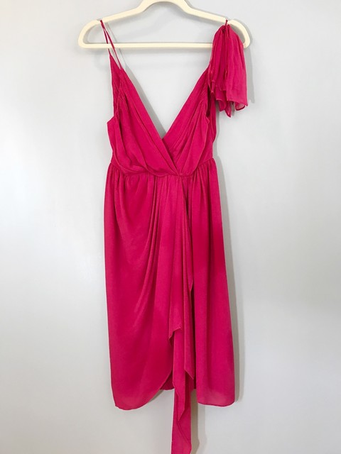 alice and olivia hot pink dress
