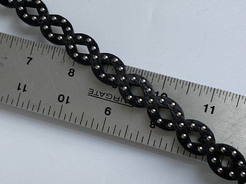 Rebecca Minkoff Skinny Black Studded Leather Belt Adjustable - Picture 9 of 11